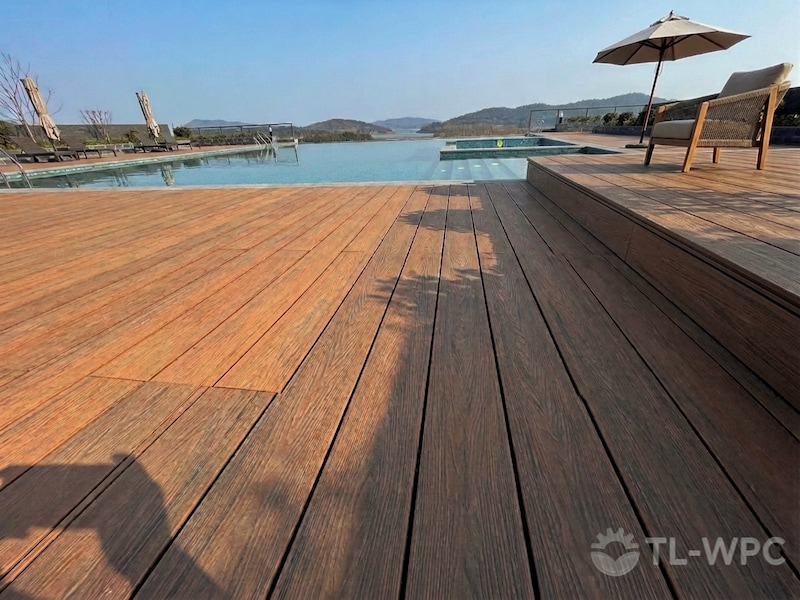 TL WPC capped wood grained decking TL WPC capped wood grained decking